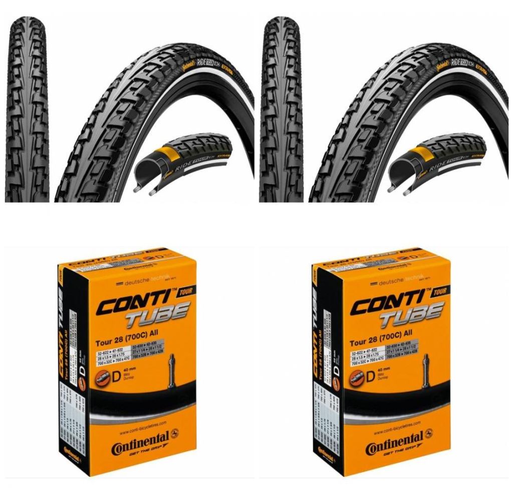 2x Reifen Continental Ride Tour 28x1.75 + 2x Schlauch ContiTour 28 all