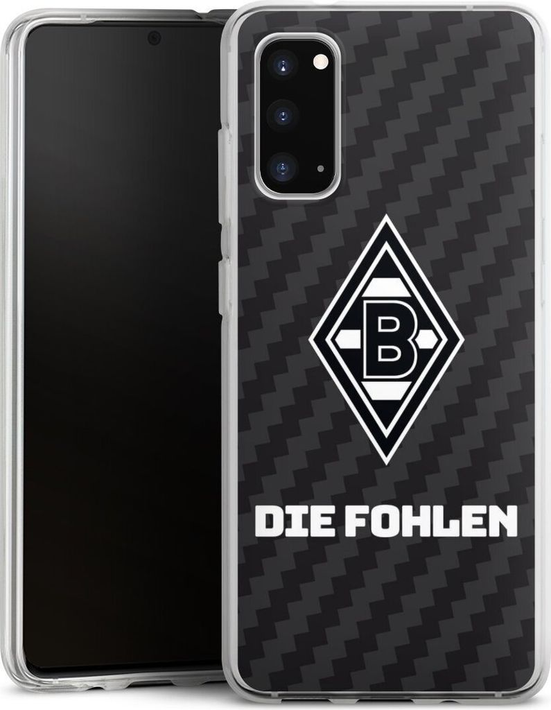 DeinDesign Handyhülle für Samsung Galaxy S20 Silikon Hülle Case Smartphone Schutzhülle Borussia Mönchengladbach Carbon Gladbach