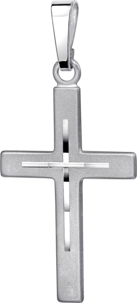 JEVELION Kreuz-Anhänger mit hochwertigem Diamantschliff für Produktbild 