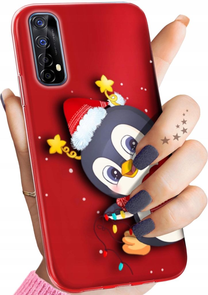 BEDRUCKTE HÜLLEN für REALME 7 HANDYHÜLLEN HANDY SCHUTZ HÜLLE CASE SILIKON MUSTER WEIHNACHTEN SANTA CLAUS CHRISTMAS