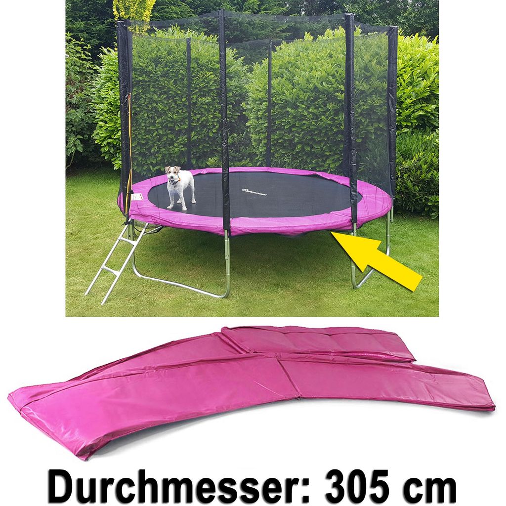 Trampolin-Sicherheitspolster – 3,66 M Durchmesser, Dreifarbig, Für Rundes Trampolin
