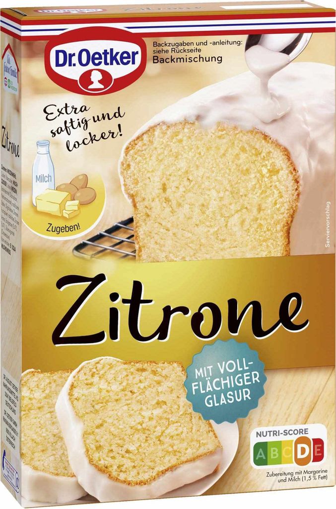Dr.Oetker 5206244009 Dr.Oetker Zitrone Backmischung 525,0 g Immagine del prodotto 