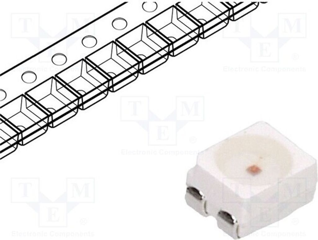3x LED 120° 2800mcd SMD gelb 3528,PLCC4 3,5x2,8x1,9mm 2÷2,6V OSY5CAS3C1A LED-Diod