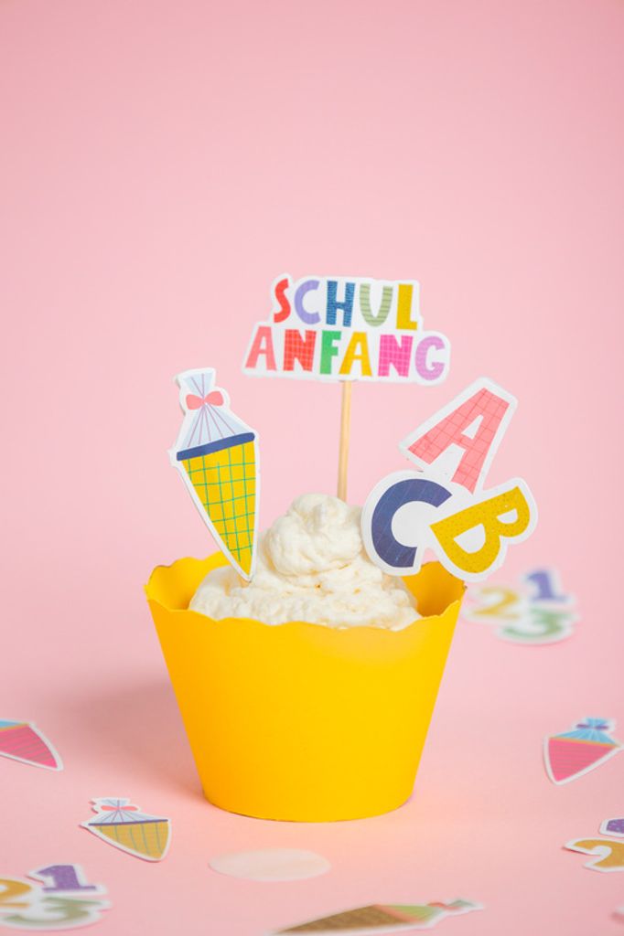 8 Partypicker Schulanfang 11cm Deko Torte Kuchen Muffins Produktbild 4