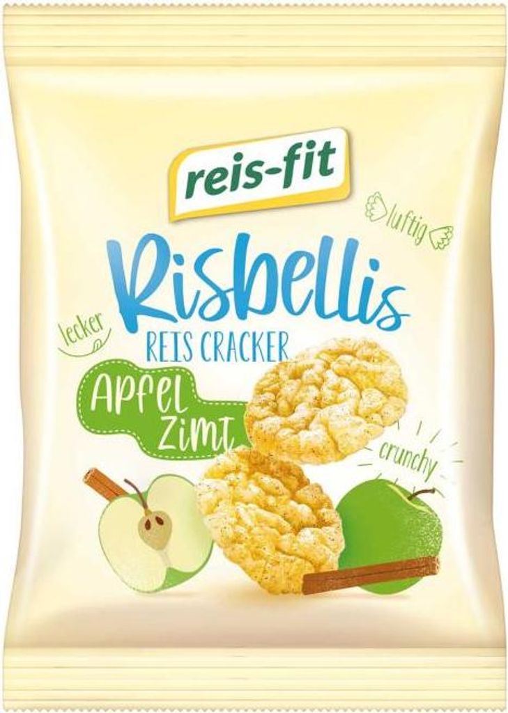 reis-fit Risbellis Reis Cracker Apfel Zimt 40g Produktbild 