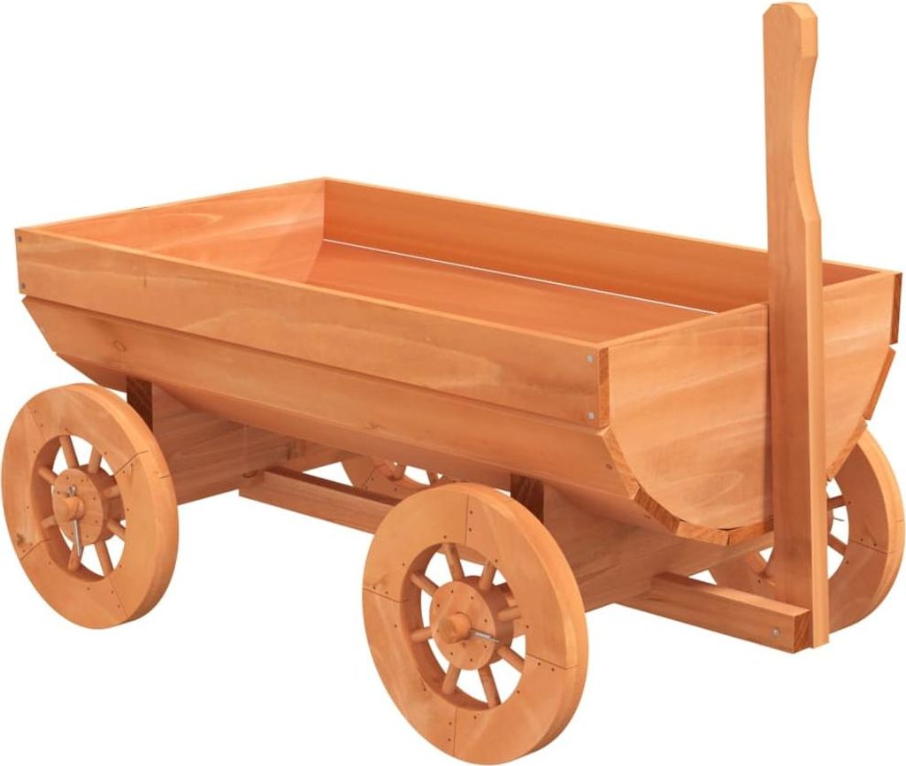 vidaXL Deco Trolley 70x43x54 cm masívne jedľové drevo Obrázok produktu 