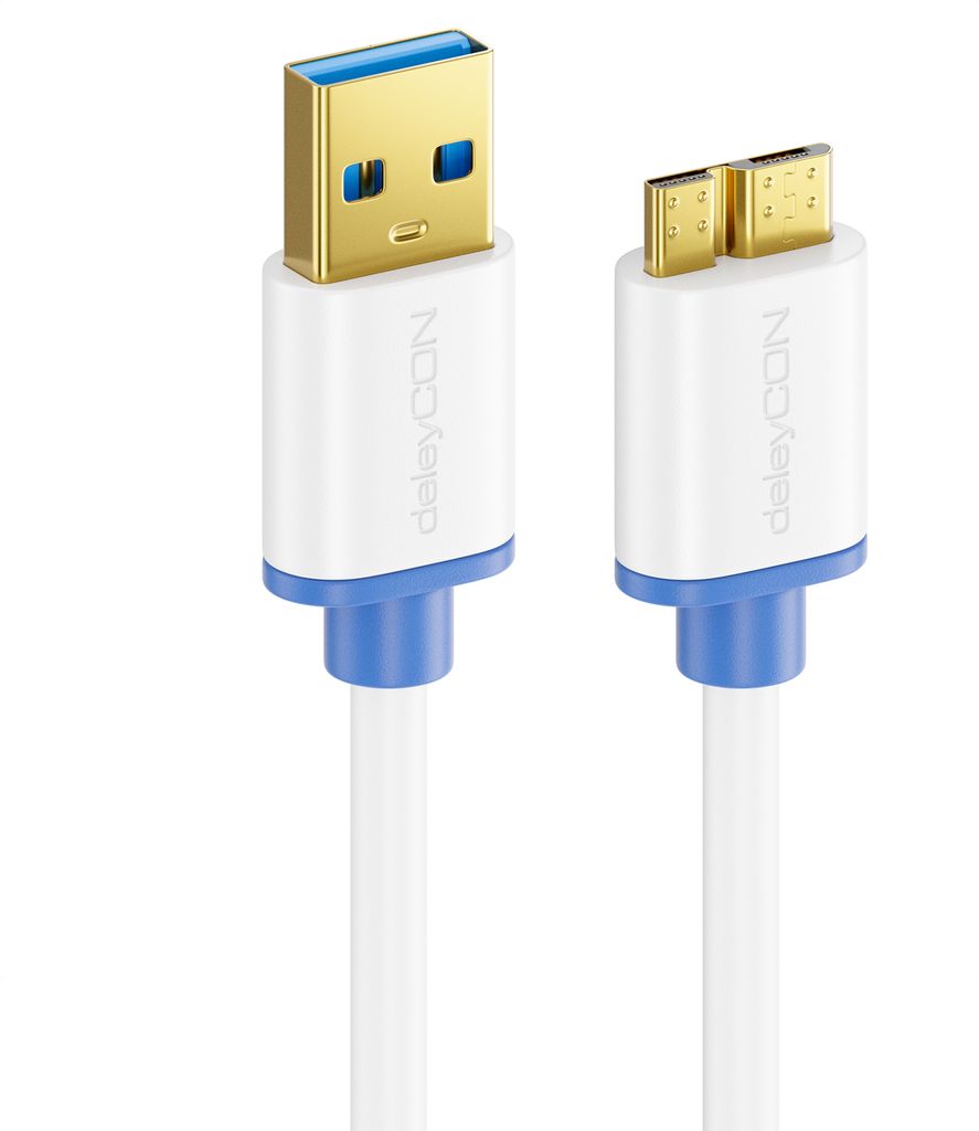 deleyCON 1,5m Micro USB 3.0 Datenkabel bis zu 5Gbit/s Produktbild 3