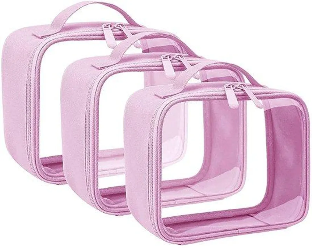 Trousse de maquillage transparente bagage à main avion conforme sécurité