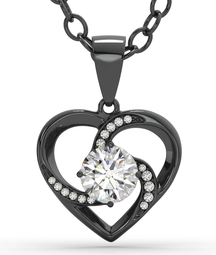 SERASAR Collana Emotion Argento 925 Nero | Gioiello Elegante 28cm