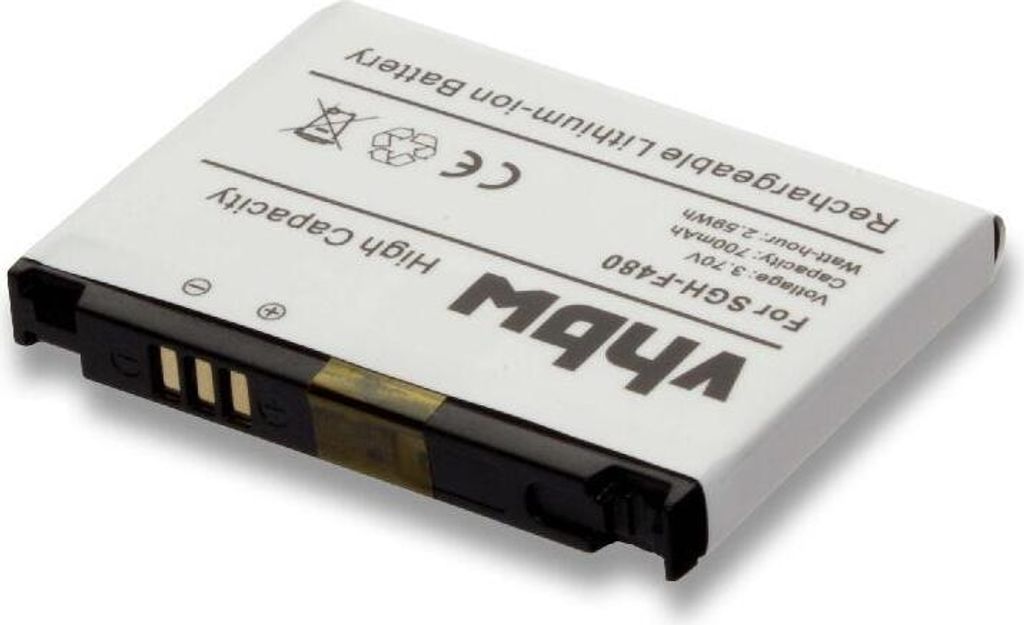 vhbw Akku Ersatz für Samsung AB553446CU, AB553446CE für Handy Smartphone Telefon (700 mAh, 3,7 V, Li-Ion)