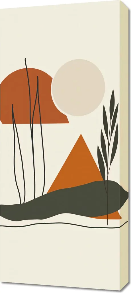Décoration Murale Tableau Panoramique 40x90 cm Finition Regard Beige