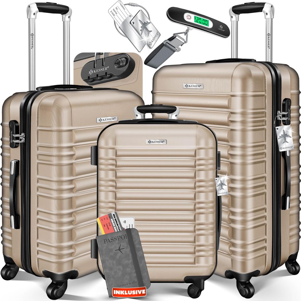 KESSER® 3tlg. Hartschalenkofferset Hartschalenkoffer Produktbild 