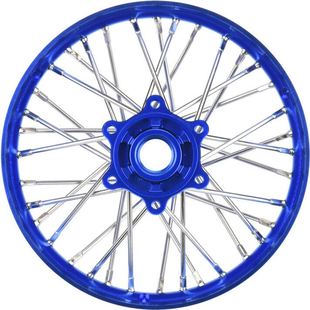 Proline 1:4 Pro-Spec Aluminum V2 Bead Rear Wheel Blue/Blue (1): Promoto-MX