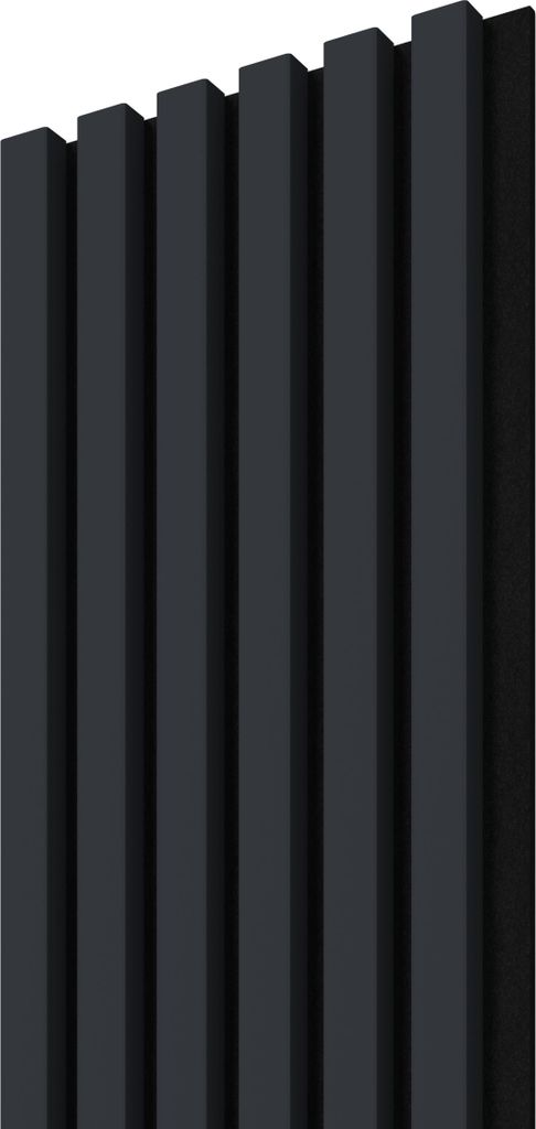 STEGU Acoustic Line Lamellenpaneel akustisch MDF-Filz navy/schwarz 2650x245x22 mm