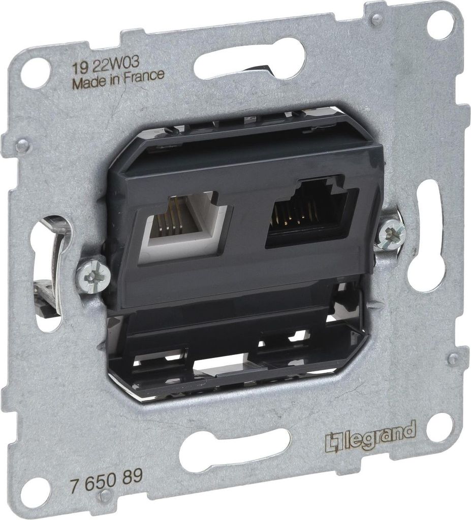 Legrand 765089 SEANO Einsatz Datendose RJ11+RJ45 Kat.6 UTP