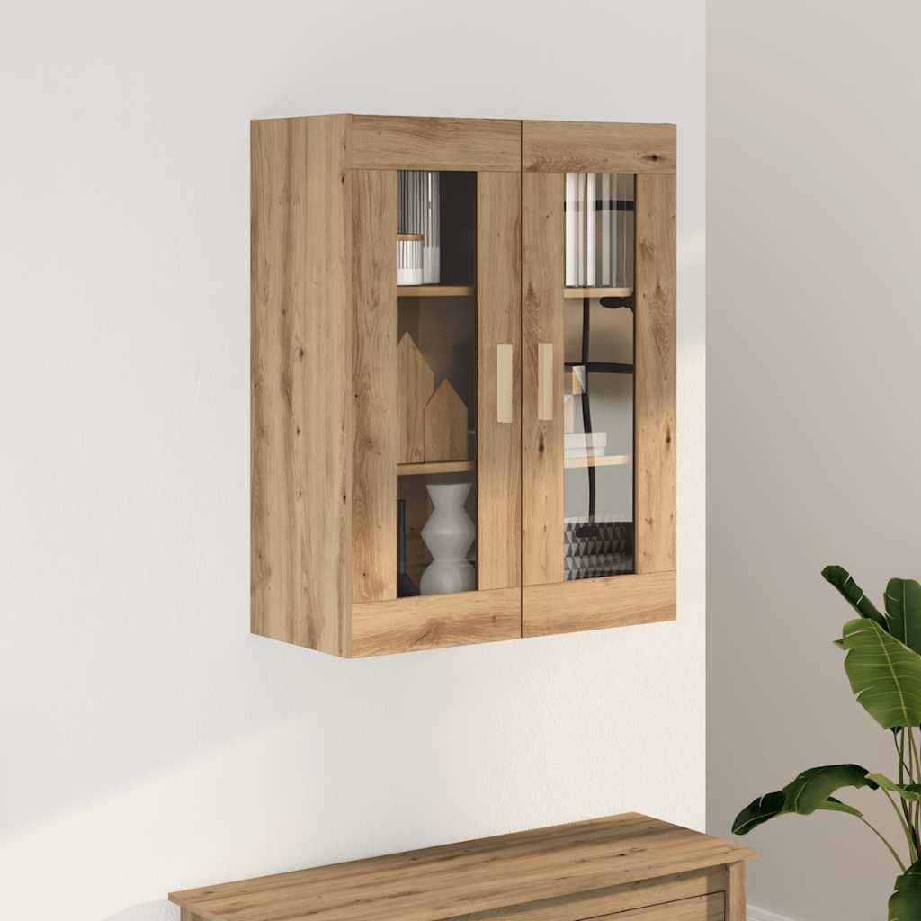 vidaXL Szafka ścienna dębowa Artisan 69,5x34x90 cm Zdjęcie produktu 