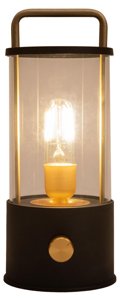 Camping-Tischlampe/Laterne Elin - schwarz - 25 cm - dimmbar Produktbild 