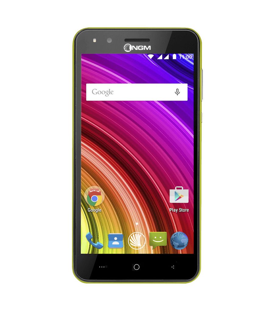 NGM-Mobile You Color E507 plus 12,7 cm (5") Dual-SIM Android 5.1 3G Mikro-USB 0,512 GB 8 GB 2000 mAh Schwarz, Limette