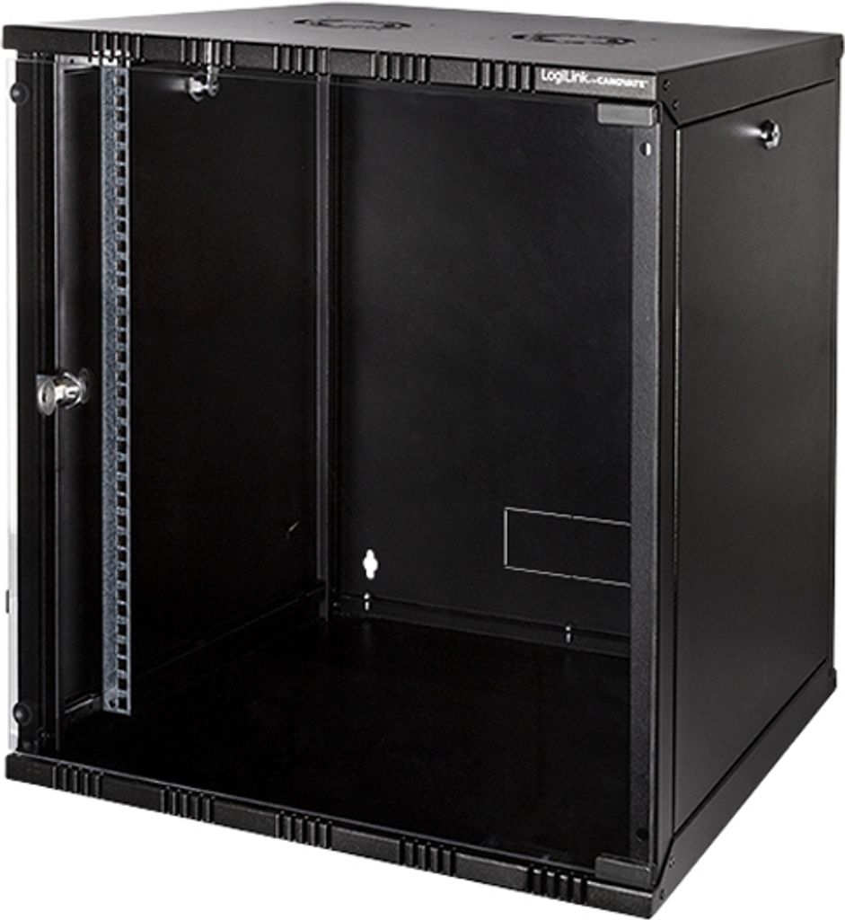 LogiLink W06B54B, Wandmontiertes Regal, 6U, 50 kg, 15 kg, Schwarz