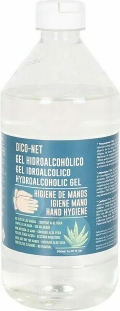 Gel hydroalcoolique Dico-net 70% en format 500 ml - Lot de 12 flacons