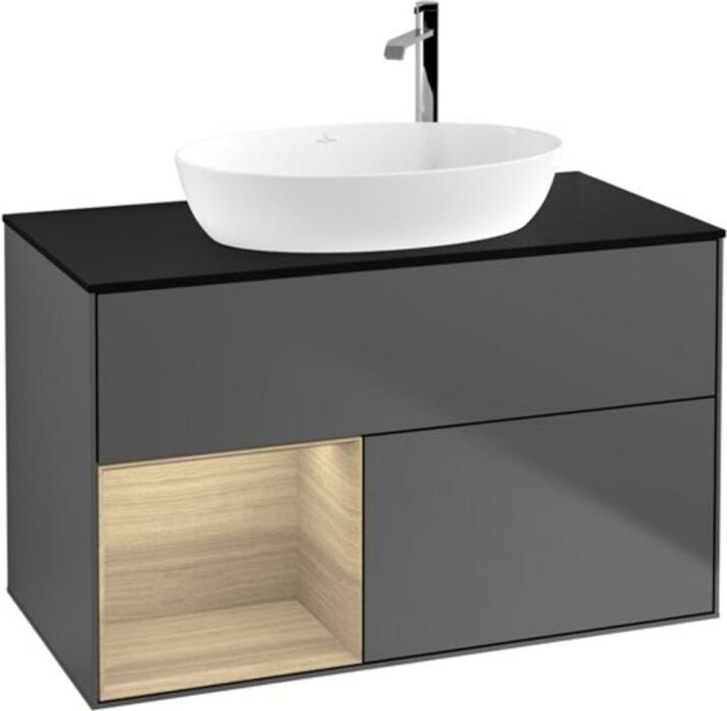 V&B Waschtischunterschrank Finion 100, Pl bla m, Reg Oa ven, Anthrac. m