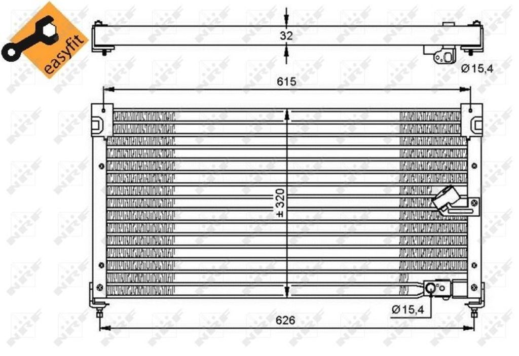 NRF 35348 - OE 80100SN7E01 Klimakondensator für Accord V