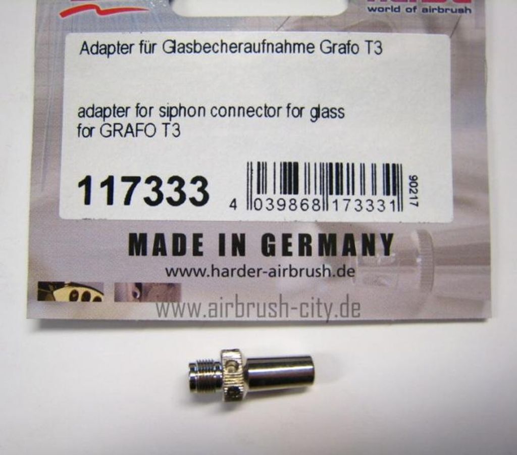 Adapter Nr.117333 für Syphonanschluss an Glas 15ml der Grafo T3