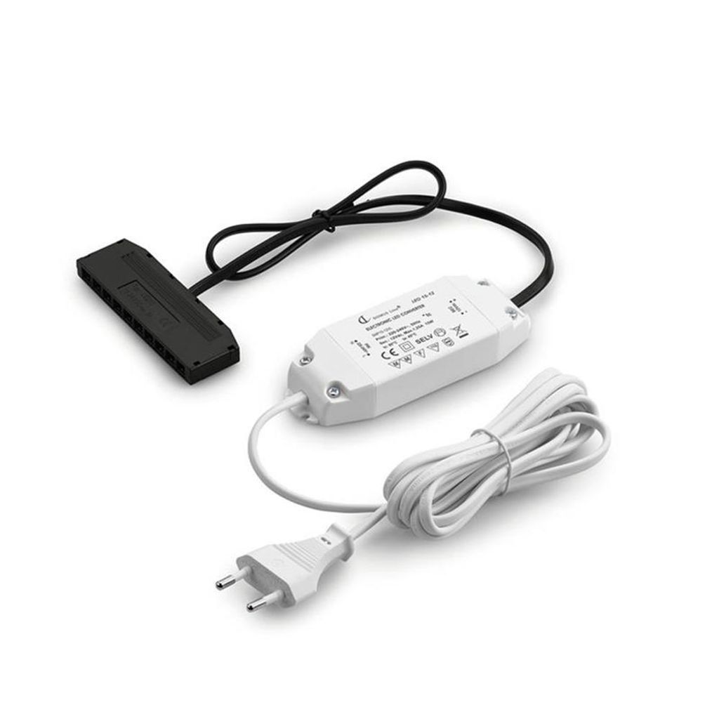 LED Konverter 6 mit 9-fach Verteiler und 2 Meter Netzanschlussleitung / 15 Watt - 12 V DC / LED-Netzteil