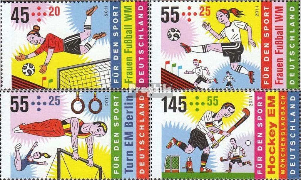 Briefmarken BRD (BR.Deutschland) 2011 Mi 2857-2860 (kompl.Ausg.) FDC Fußball-WM der Frauen
