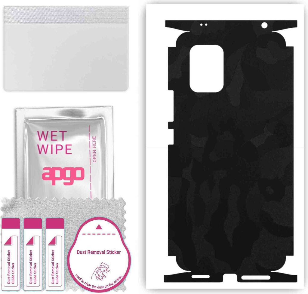 apgo Rückseite + Seiten Schutzfolie, Skin, kompatibel mit Xiaomi Mi 10 Lite 5G, Hinten Displayschutzfolie aus Vinylfolie, kratzfest, einfache Mont...