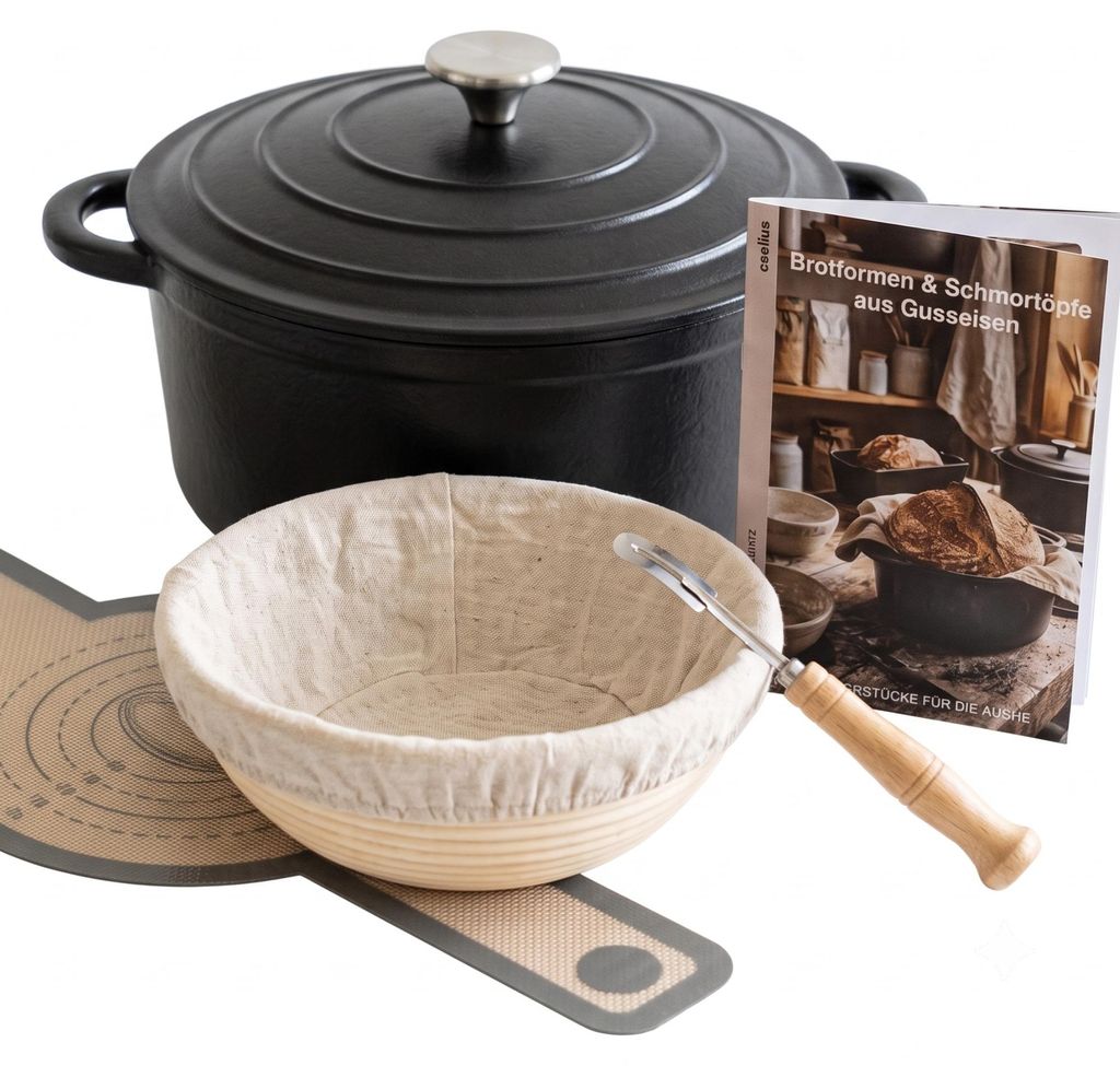 osoltus Brotback Schmortopf Set Gusseisen Topf 26cm 5,9 Produktbild 