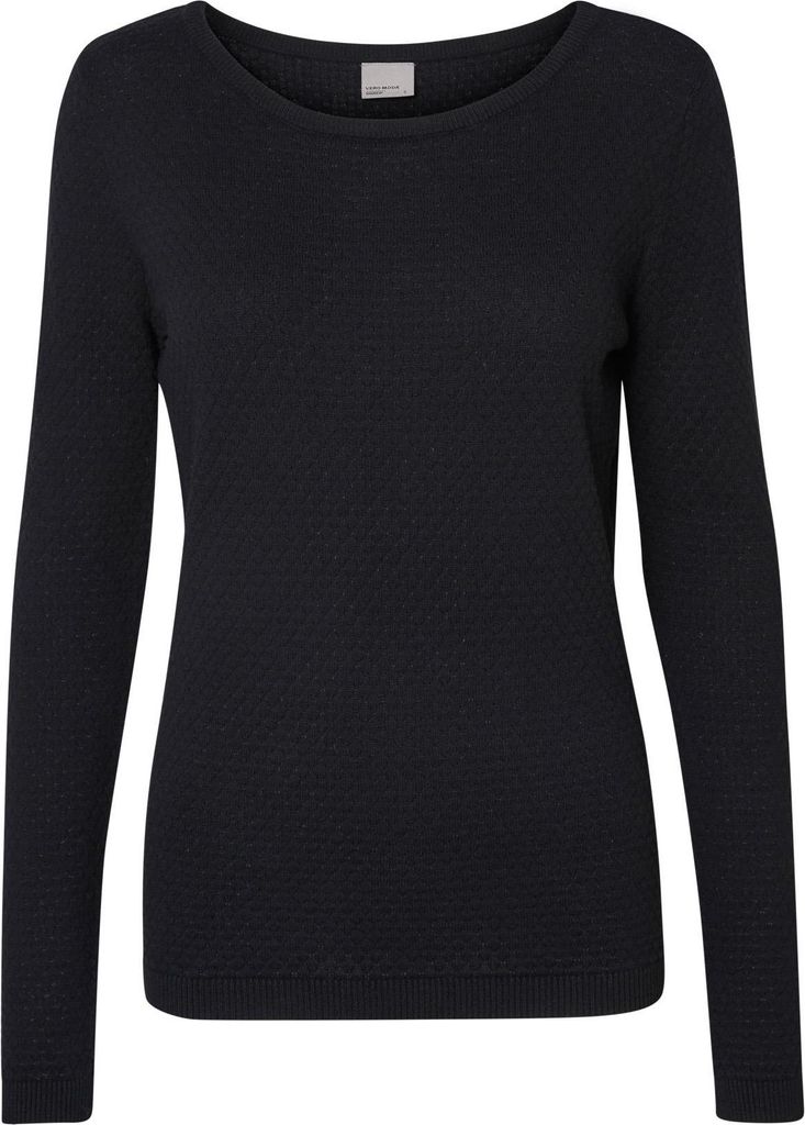 VERO MODA Eleganter Feinstrick Sweater Struktur Longsleeve VMCARE Pullover Größe: XS