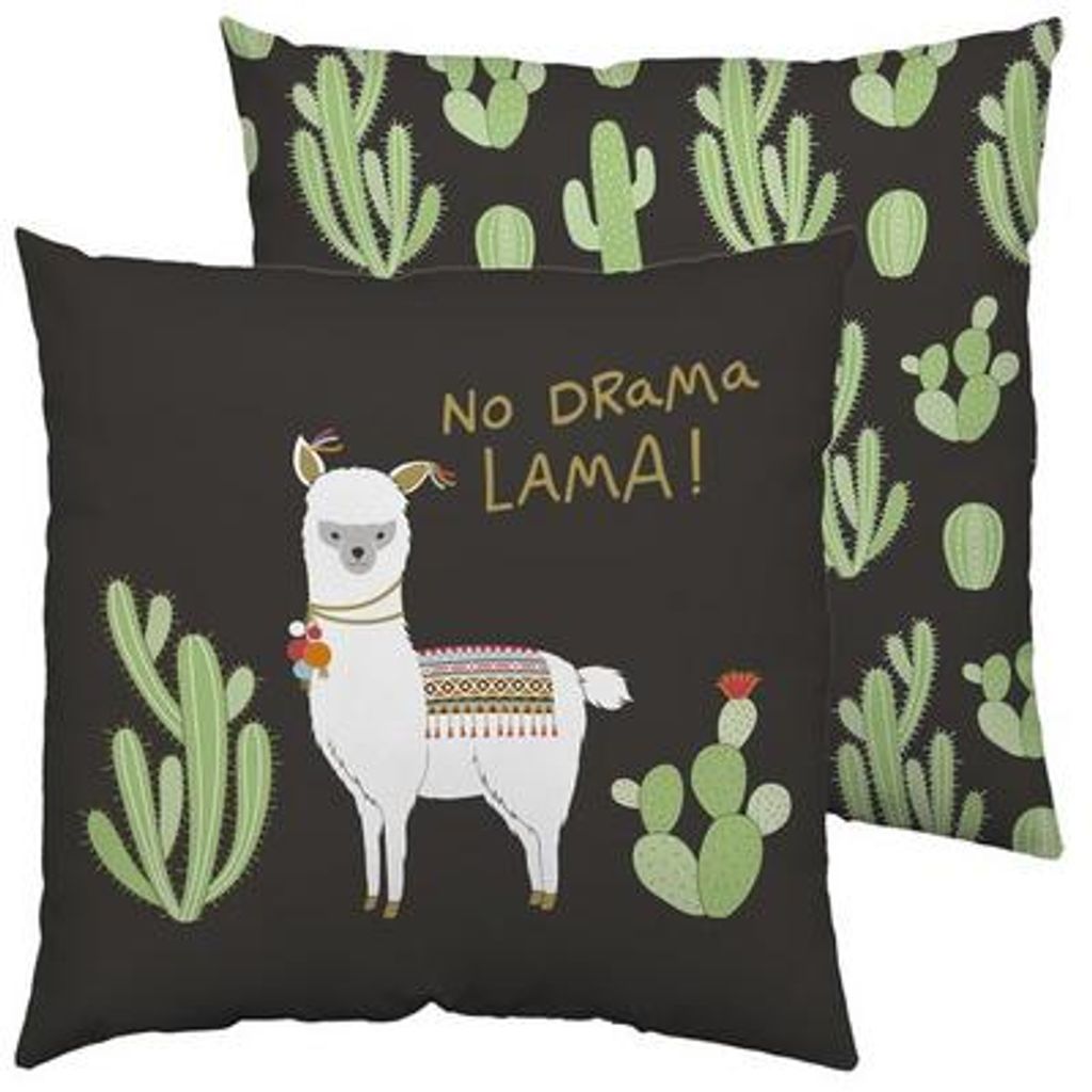 Baumwoll-Kissen "No Drama Lama" Produktbild 
