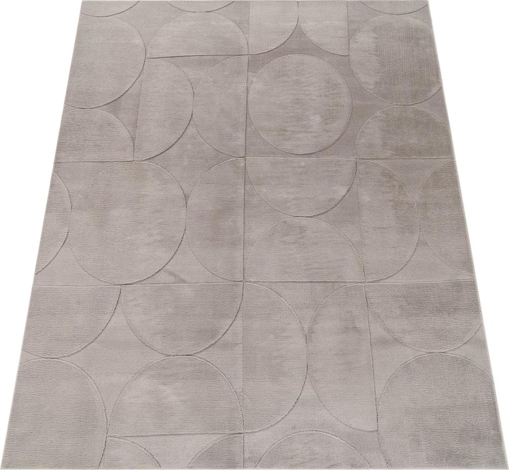 Teppich Kurzflor waschbar Unifarben Struktur Wohnzimmer Produktbild 