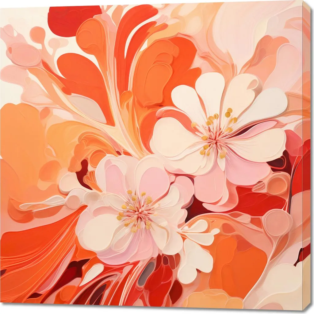 Offerta Quadro Danza dei Fiori 100x100 cm | Prezzo Outlet Stampe Tela