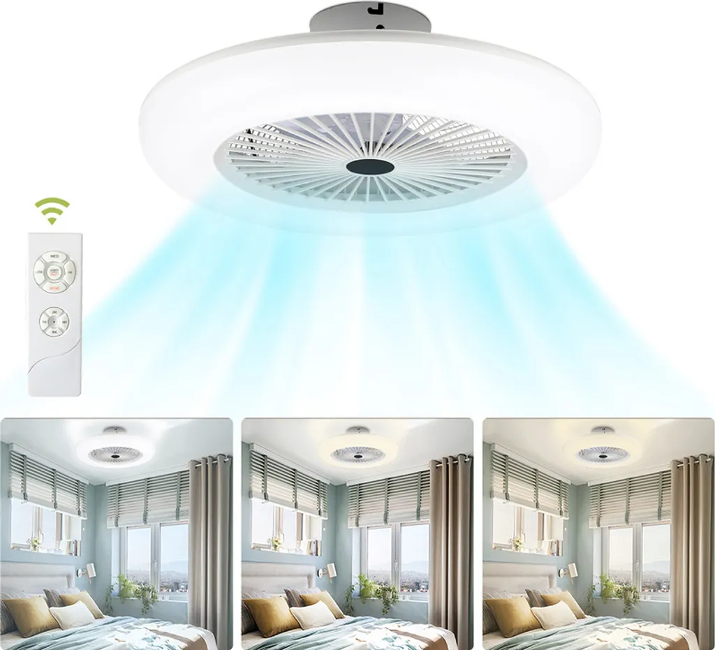 Plafoniera Ventilatore TolleTour 80W: Luce LED e Design Silenzioso