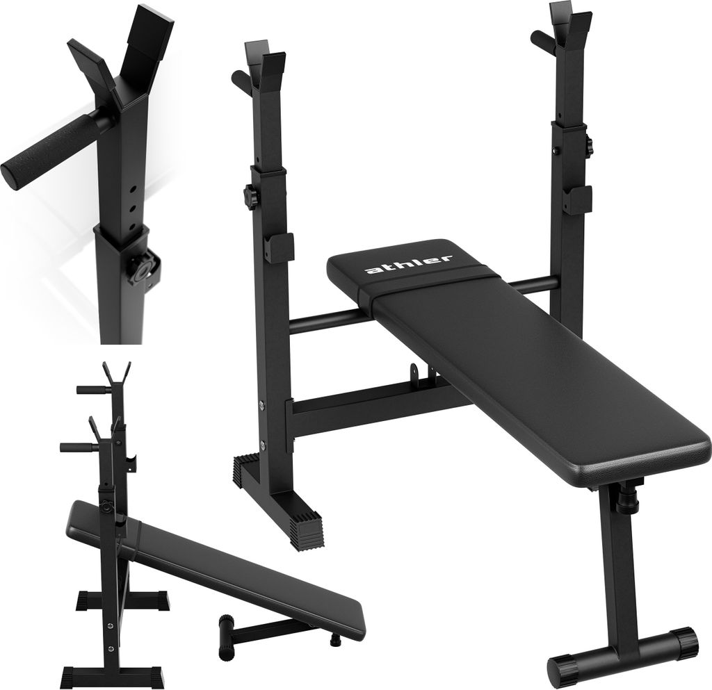 Wiltec Flachbank 105cm - Hantelbank Bis 300kg Für Home Gym