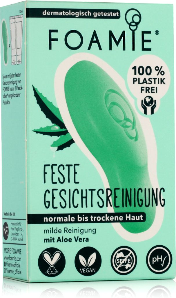 Foamie Cleansing Face Bar Aloe You Vera Much Aloe Vera 60g Produktbild 
