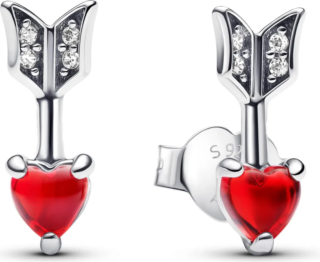 Boucles d'oreilles Flèche PANDORA en Argent et Verre pour Femme Chic
