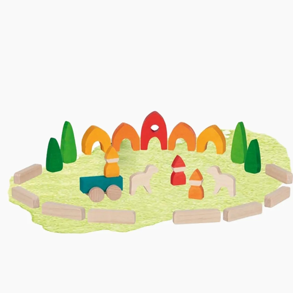 Jeu de construction Mon petit village - Coffret éducatif pour enfant - 8