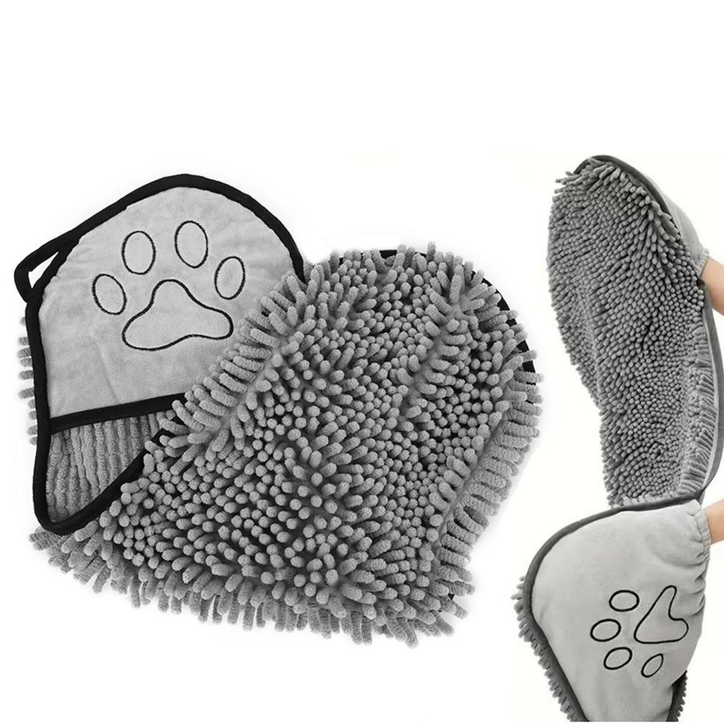 Hundetuch 2er-Set, weiches und saugfähiges Badetuch mit Produktbild 