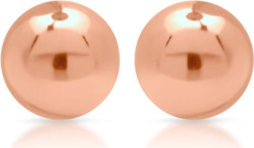 Moderner Damen Ohrschmuck aus rosévergoldetem Edelstahl, 6mm breit