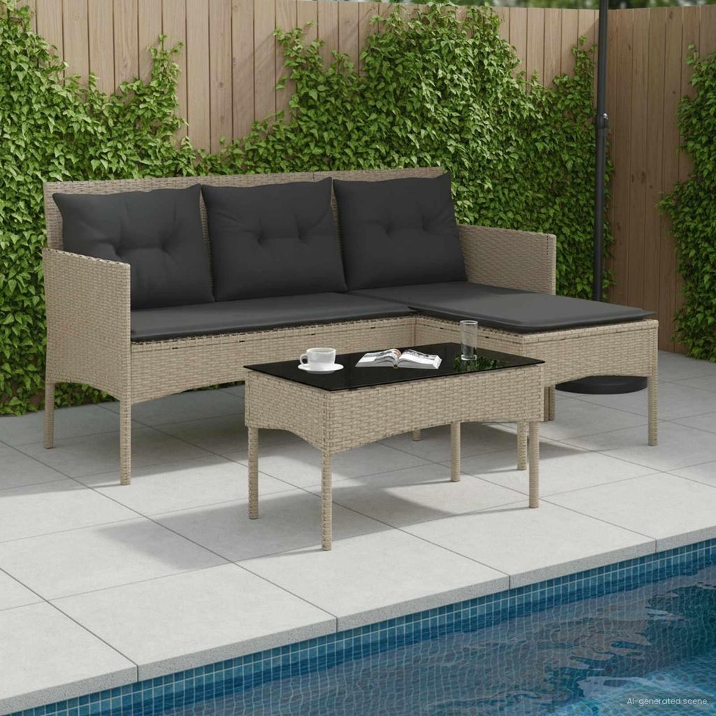 "im Sonderangebot"Garten-Sofagarnitur/Gartensofa-set - CLORIS - elegantes Design - Gartenlounge Set - mit Kissen 2 pcs Poly-Rattan - Gartenmöbel S...