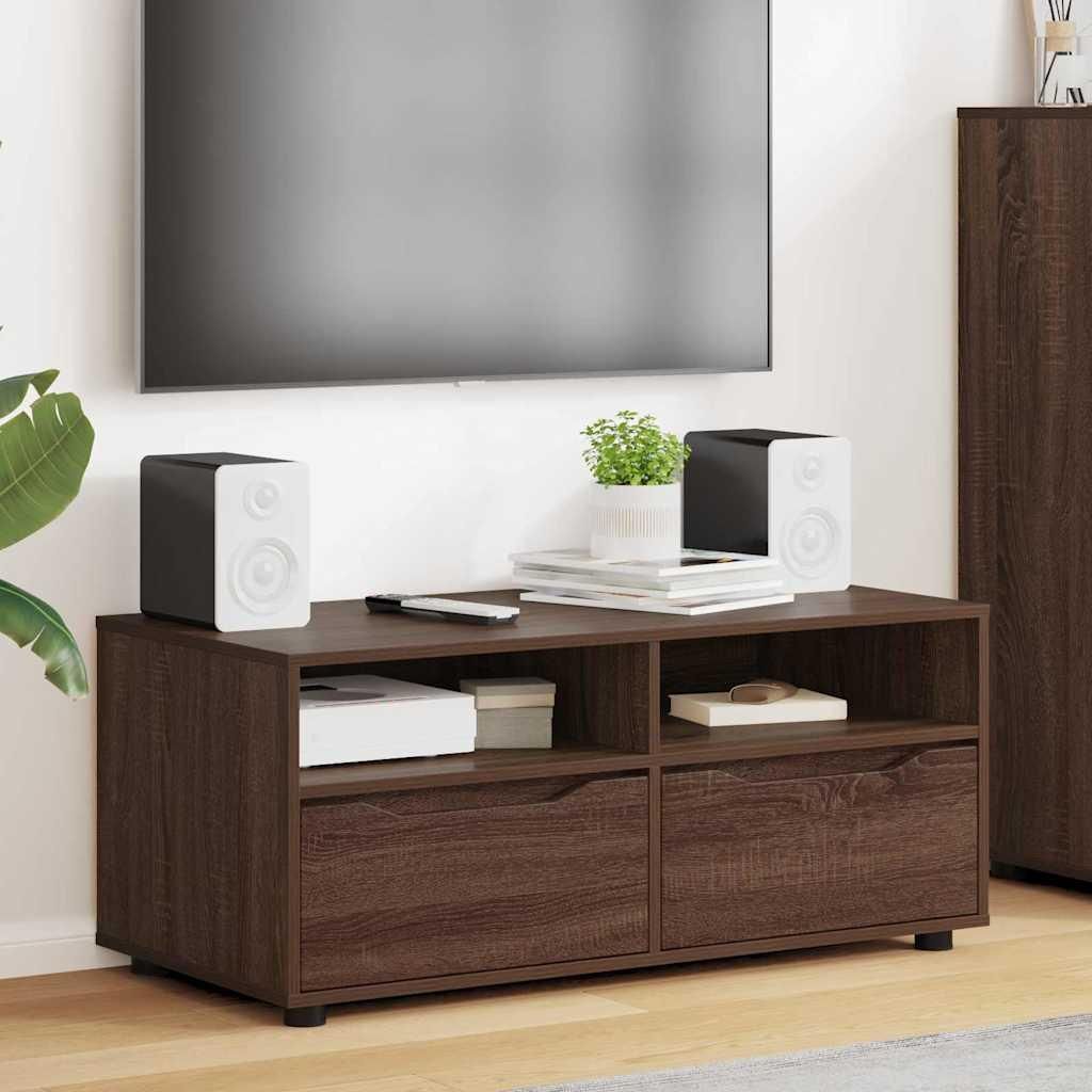 Maison Exclusive - TV-Schränk Braun Eichen-Optik 100 x 48 x 43 cm Holzwerkstoff