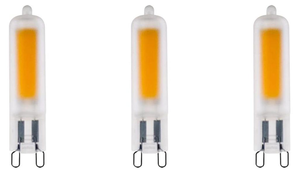 SPL G9 LED Röhrenlampe 3W 260lm 2700K Warmweiß 230V Matt 3 Stück