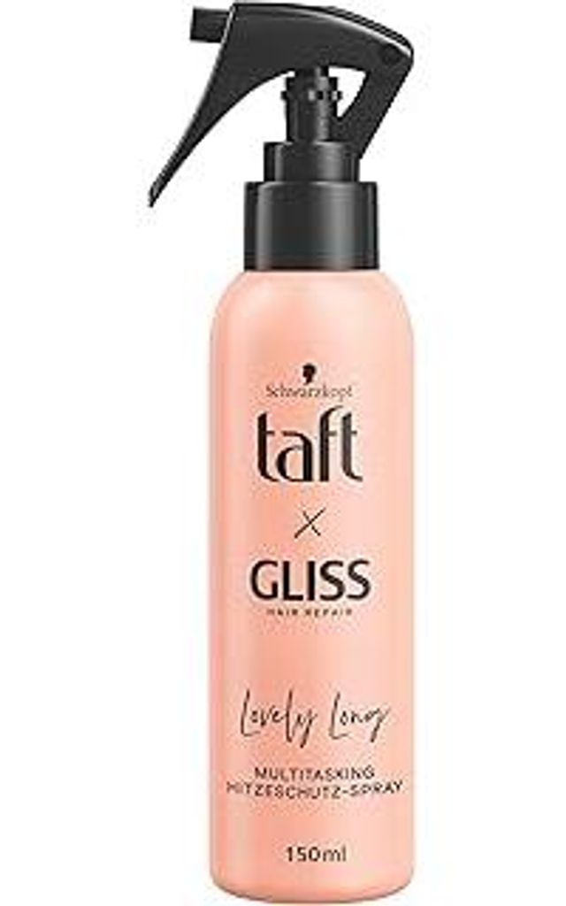 Taft x Gliss Hitzeschutz-Spray Lovely Long (150 ml), Multitasking-Spray bietet Hitzeschutz bis zu 230°, Schutz vor Spliss und langanhaltende defin...