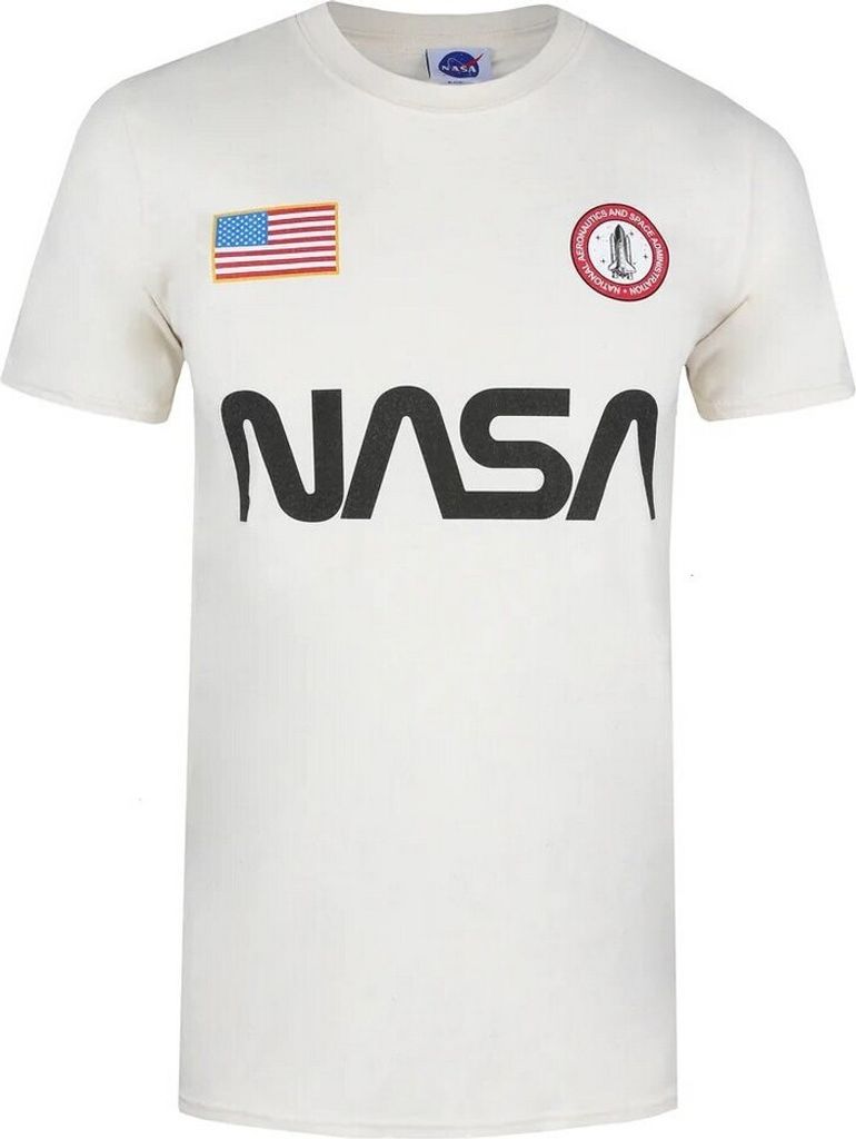 NASA - T-Shirt für Herren TV362 (XL) (Natürlich)