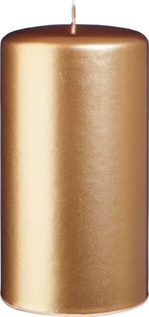 Stumpenkerzen Gold 150 x Ø 80 mm, 6 Stück