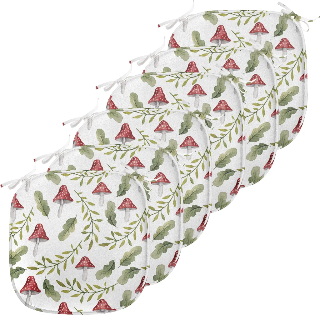 Lot de 6 coussins de chaise imperméables 40 cm pour repas en famille vert