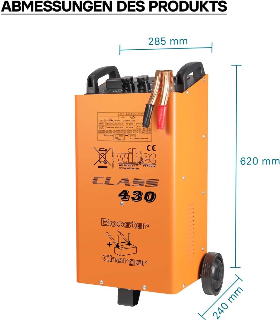 Wiltec Batterieladegerät 12V 24V 30A Batterie, Ladegerät Produktbild 7